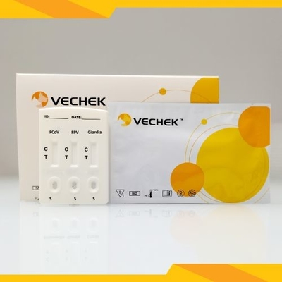 FCoV + FPV + Giardia Lamblia Antigen كومبو اختبار سريع كاسيت عينة براز